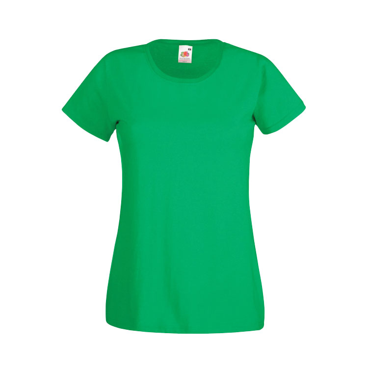 Зеленая женская футболка для печати